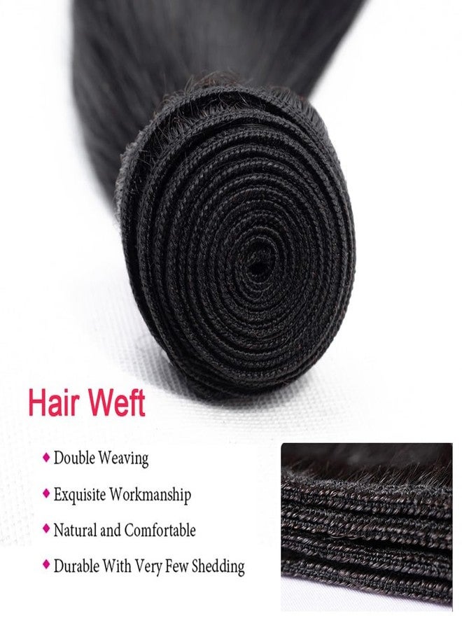 Great Grace Brazilian Straight Human Hair Bundles 16 Inch 1 Bundle Human Hair Weave 12A 100% Unprocessed Virgin Hair Extensions Single Bundle Natural Black Color - Image 4